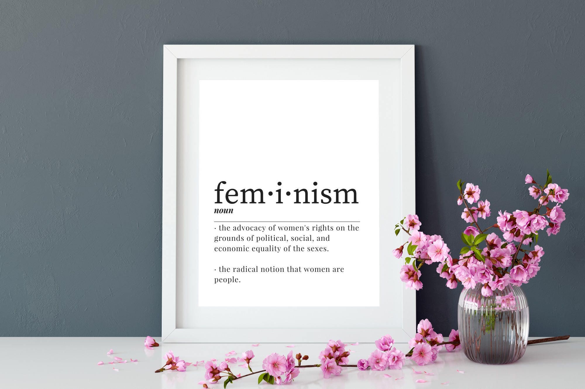 Feminism Definition Print - DIGITAL DOWNLOAD - Feminism The Radical Notion That Women Are People Printable - Instant Download - Dictionary