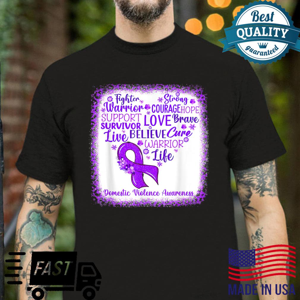 Fighter Warrior Cure Purple Domestic Violence Awareness Shirt