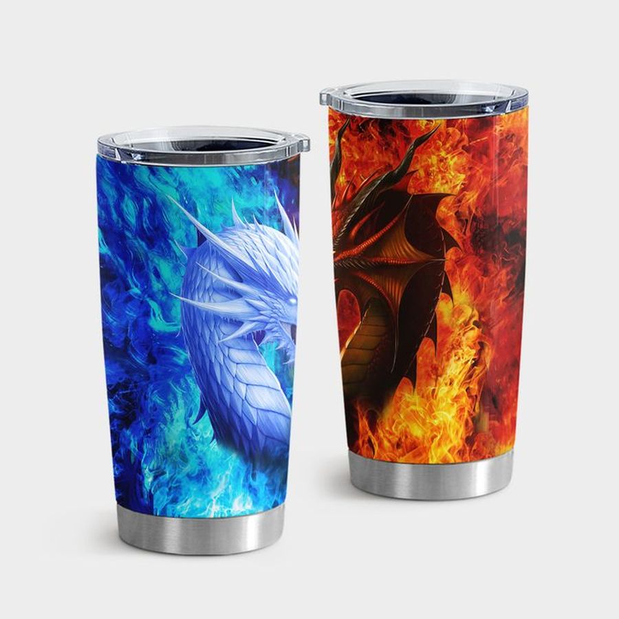 Fire New Tumbler, Fire And Ice Dragon Tumbler Tumbler Cup 20oz , Tumbler Cup 30oz, Straight Tumbler 20oz