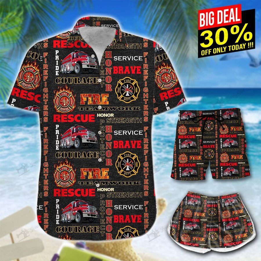 Firefighter Hawaii Shirt & Shorts TRT21062810-TRO21062810