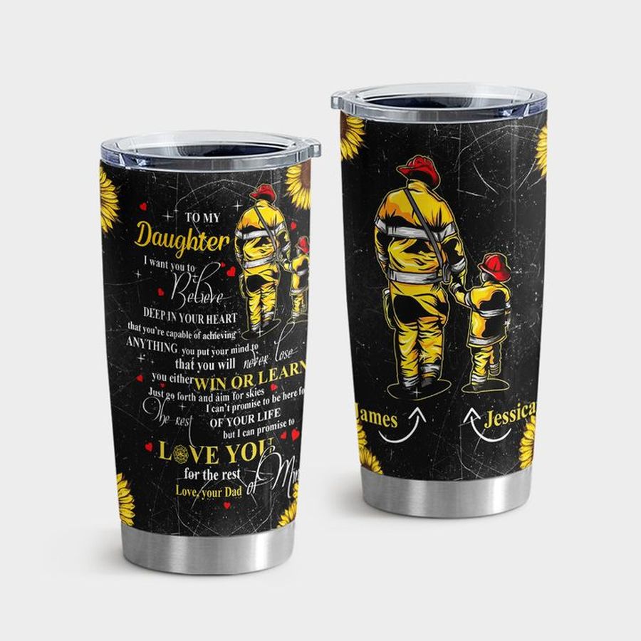 Firefighter Insulated Cups, Firefighter Dad Tumbler Tumbler Cup 20oz , Tumbler Cup 30oz, Straight Tumbler 20oz