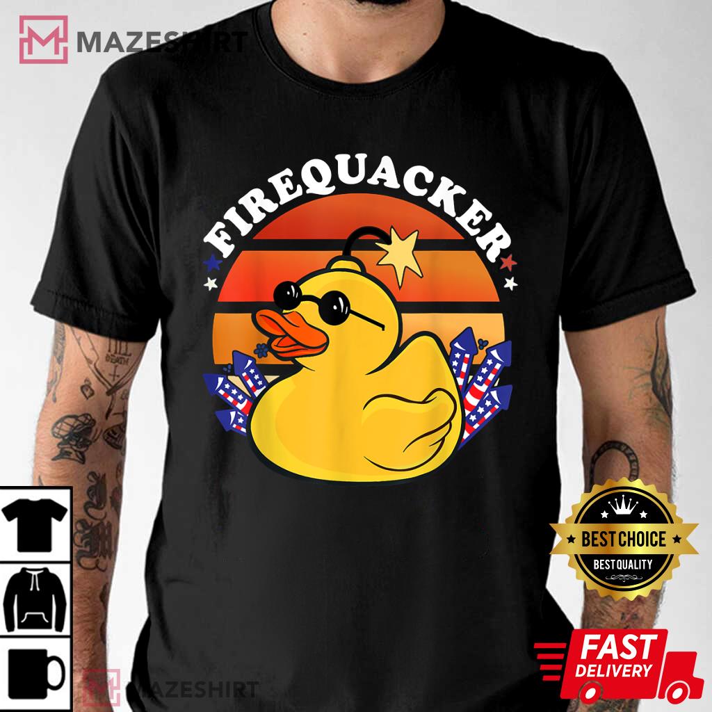 Firequacker Rubber Duck 4th of July Patriotic T-Shirt