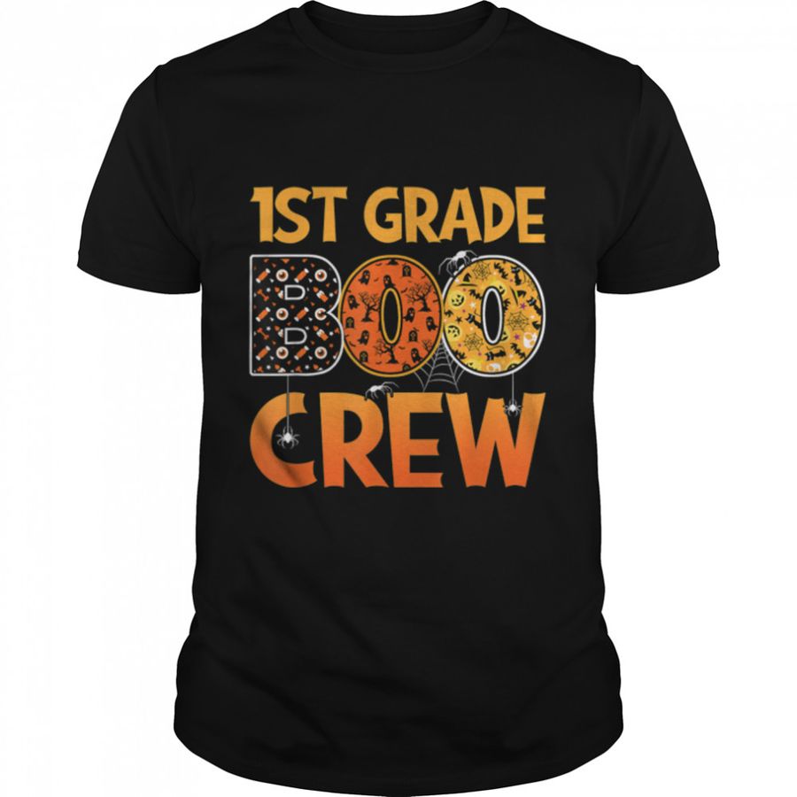 First Grade Student Teacher Halloween 1st Grade Boo Crew T-Shirt B0B7F3FRRD