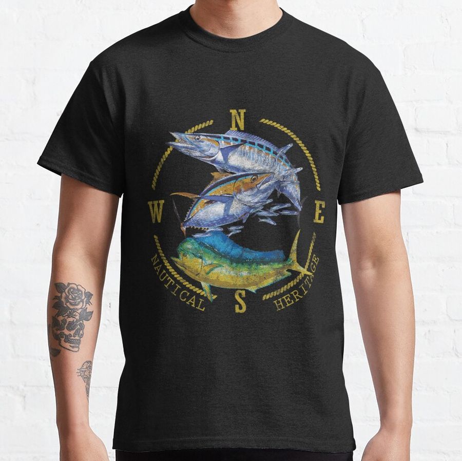 Fish Mahi Mahi Tuna Kingfish Nautical Heritage Fishing Gift Classic T-Shirt