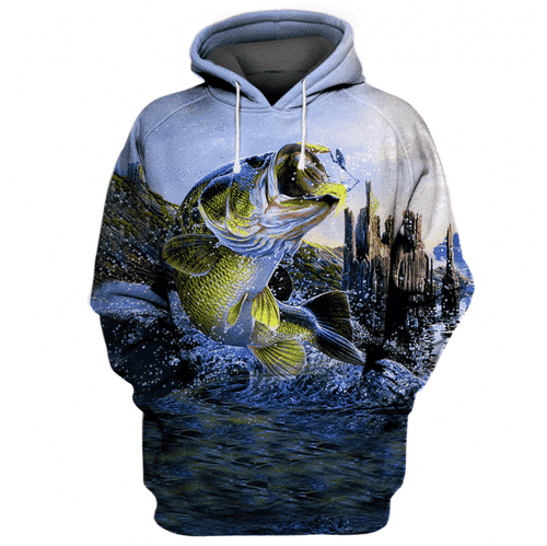Fishing My Only One Fish All Over Printed Hoodie