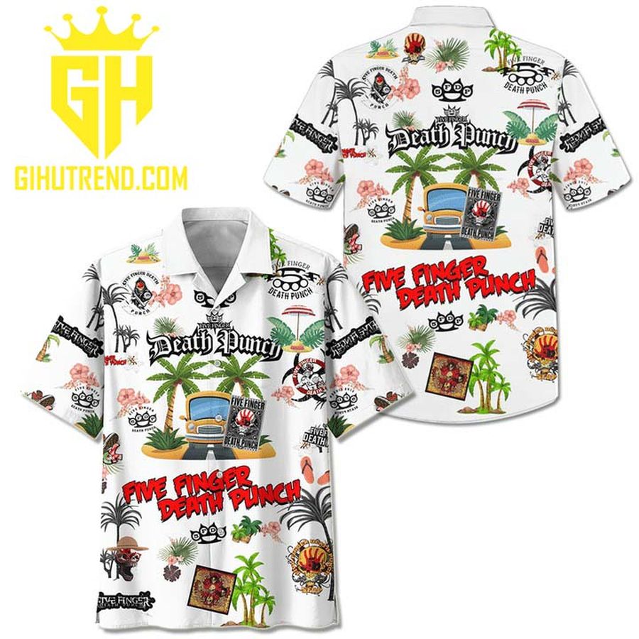 Five Finger Death Punch Aloha Hawaiian Shirt And Hawaiian Shorts