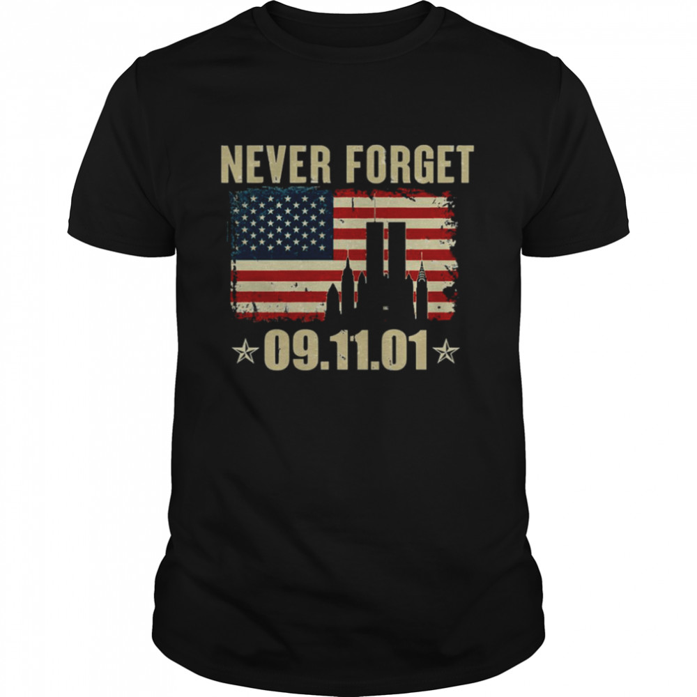 Flag American Love American Twin Tower Usa Never Forget 091101 shirt