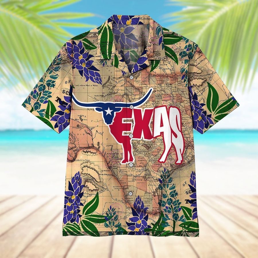 Flag Texas Aloha Hawaiian Shirt