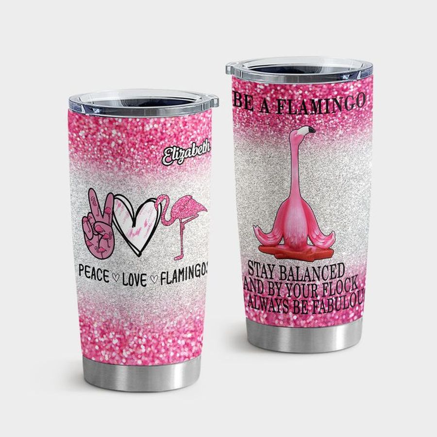 Flamingo Lover Gift Tumbler Cups, Flamingo Yoga Tumbler Tumbler Cup 20oz , Tumbler Cup 30oz, Straight Tumbler 20oz