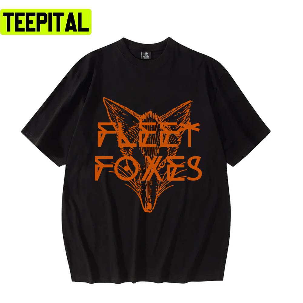 Fleet Foxes Fox Drawing And Geometric Illustration First Aid Kit Retro Rock Band Unisex T-Shirt