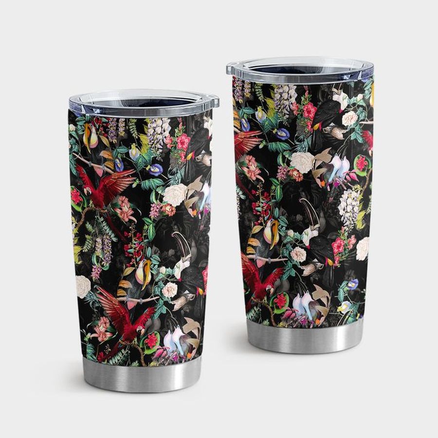 Floral New Tumbler, Flower And Bird Tumbler Tumbler Cup 20oz , Tumbler Cup 30oz, Straight Tumbler 20oz
