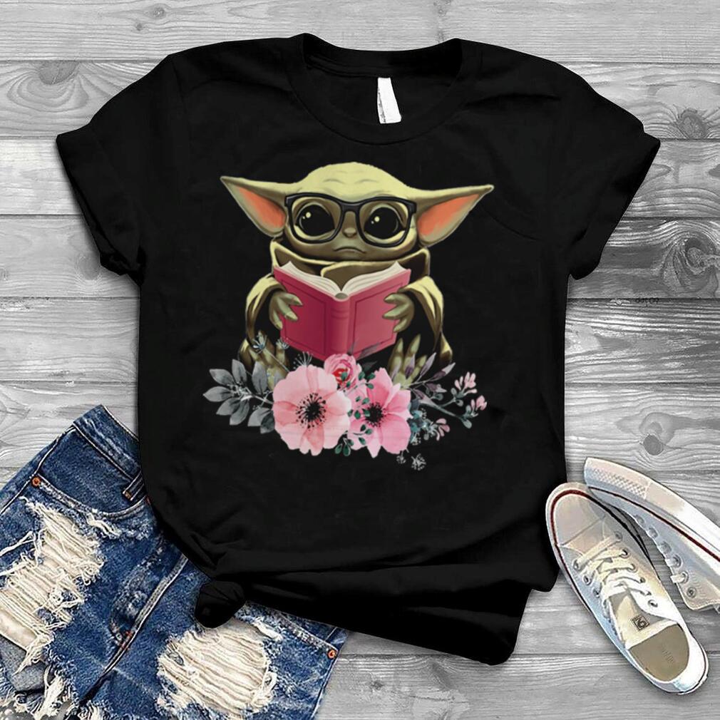 Flower Baby Yoda Reading Book shirt gigapixel