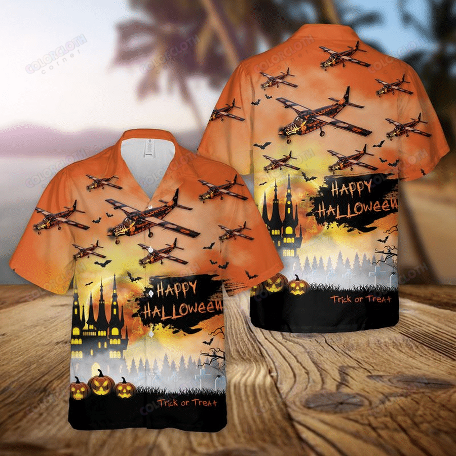 Fly With Aircraft Halloween Hawaiian Shirt And Shorts TY307001.png
