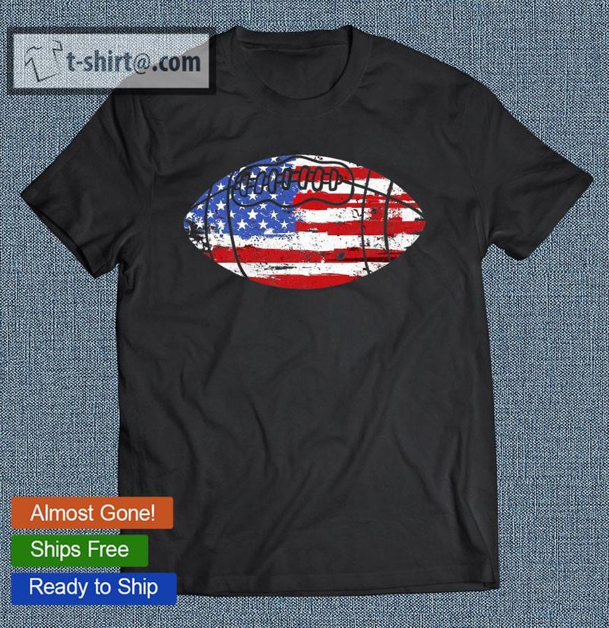 Football Usa American Flag Gift T-shirt