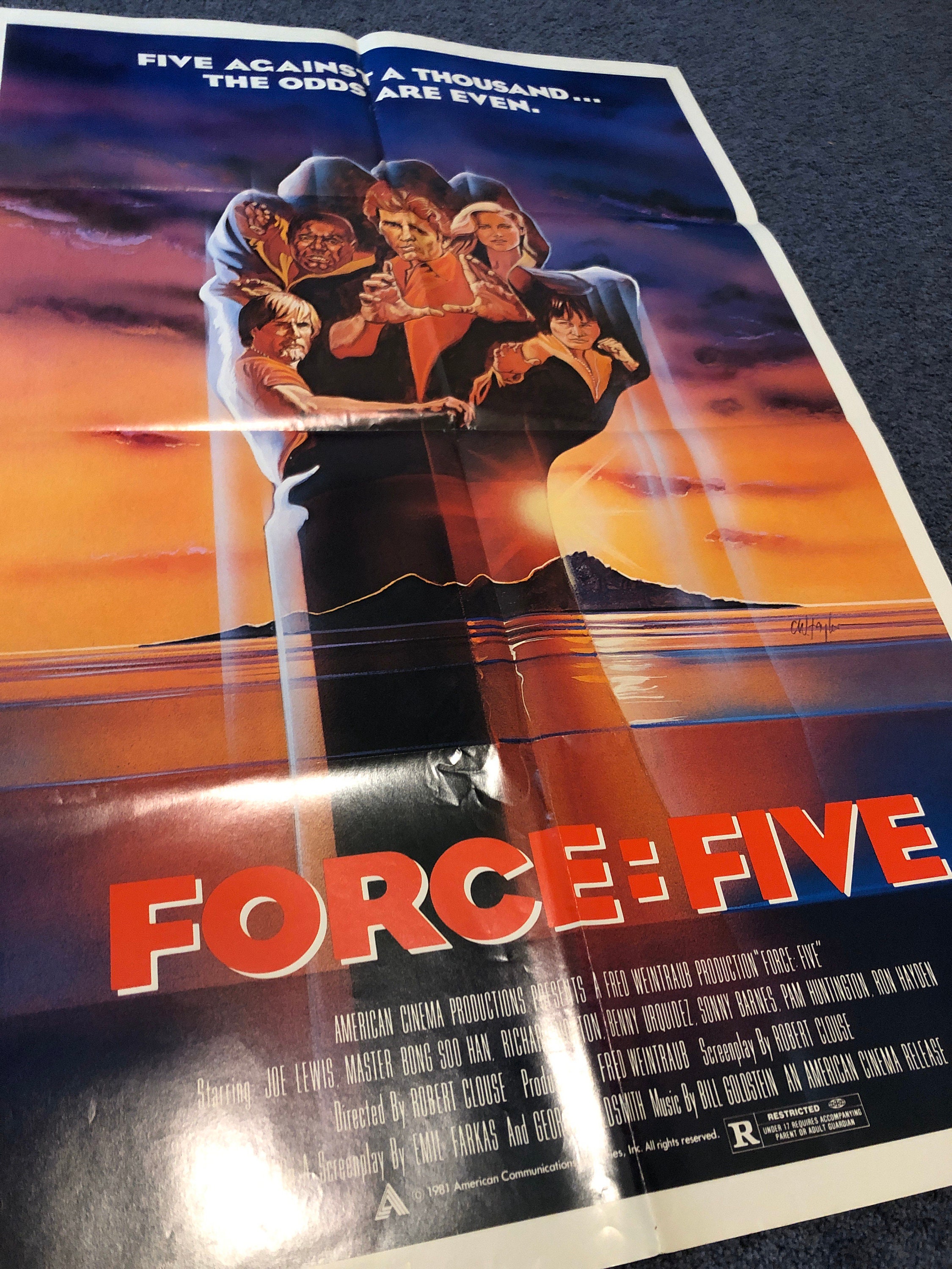 Force Five Vintage Movie Poster