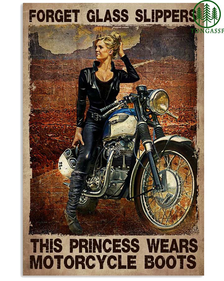 Forget glass slippers The princess wear motorcycle boots poster