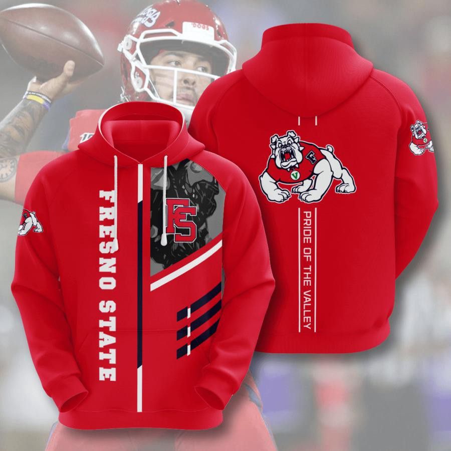 Fresno State Bulldogs Ncaa Pullover And Zip Pered Hoodies Custom 3D Graphic Printed 3D Hoodie All Over Print Hoodie For Men For Womenhoodie