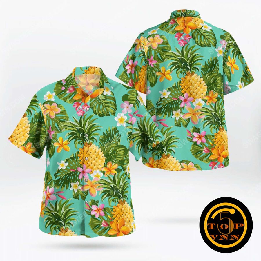 Fruits and flower tropical hawaiian shirt and shorts
