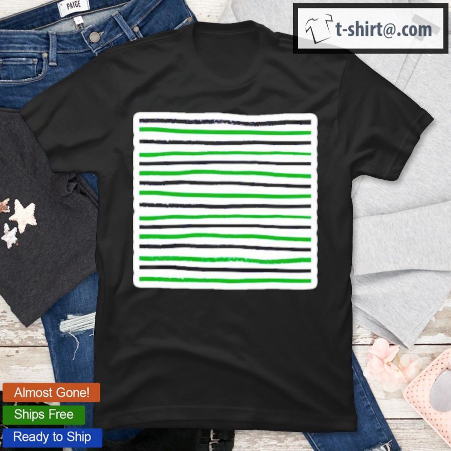 Fuchsia And Neon Green Striped 112761958 T-Shirt