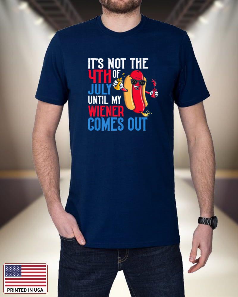 Funny 4th of July Hot Dog Wiener Comes Out Adult Humor Gifts Premium uKrzb
