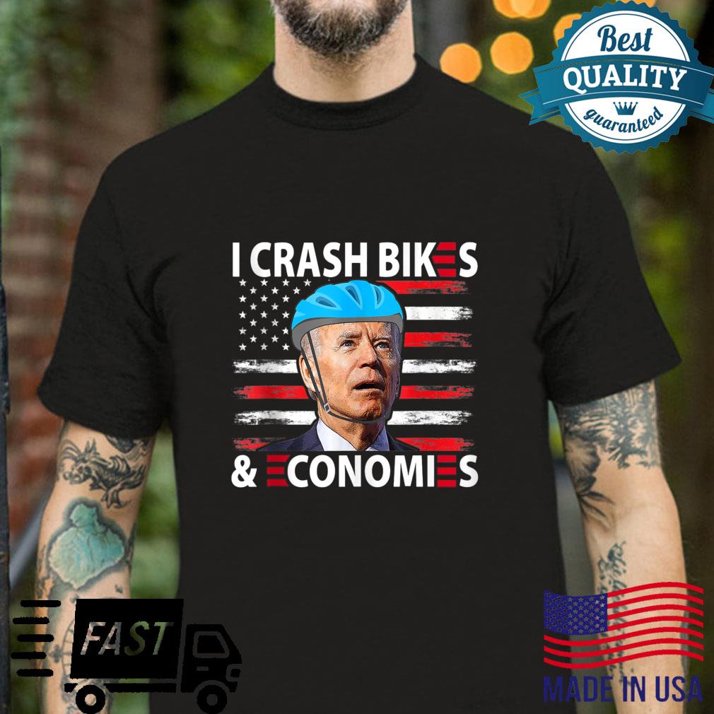 Funny Biden Dazed Merry 4th July I Crash Bikes And Economies Shirt