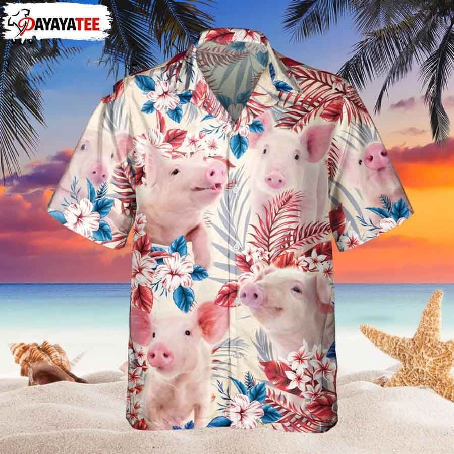 Funny Pig American Flag Hawaiian Shirt