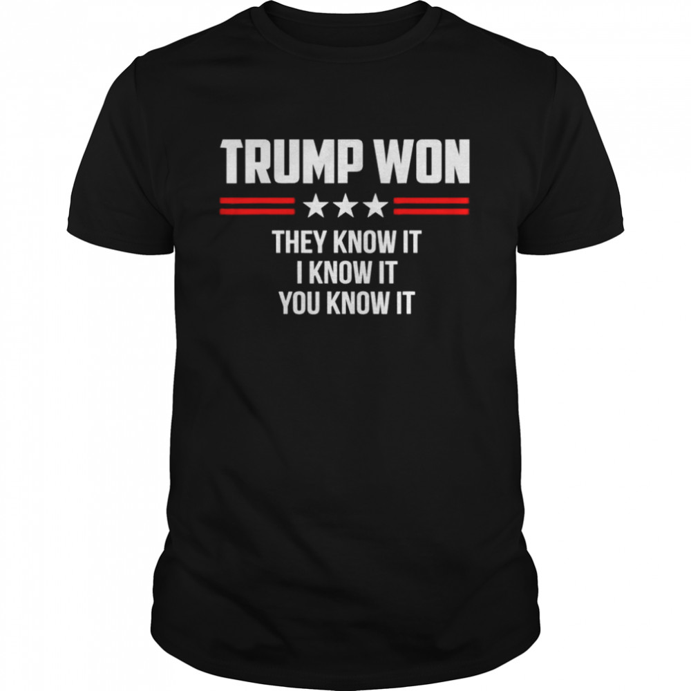 Funny Trump Won They Know It I Know It You Know It 2022 shirt