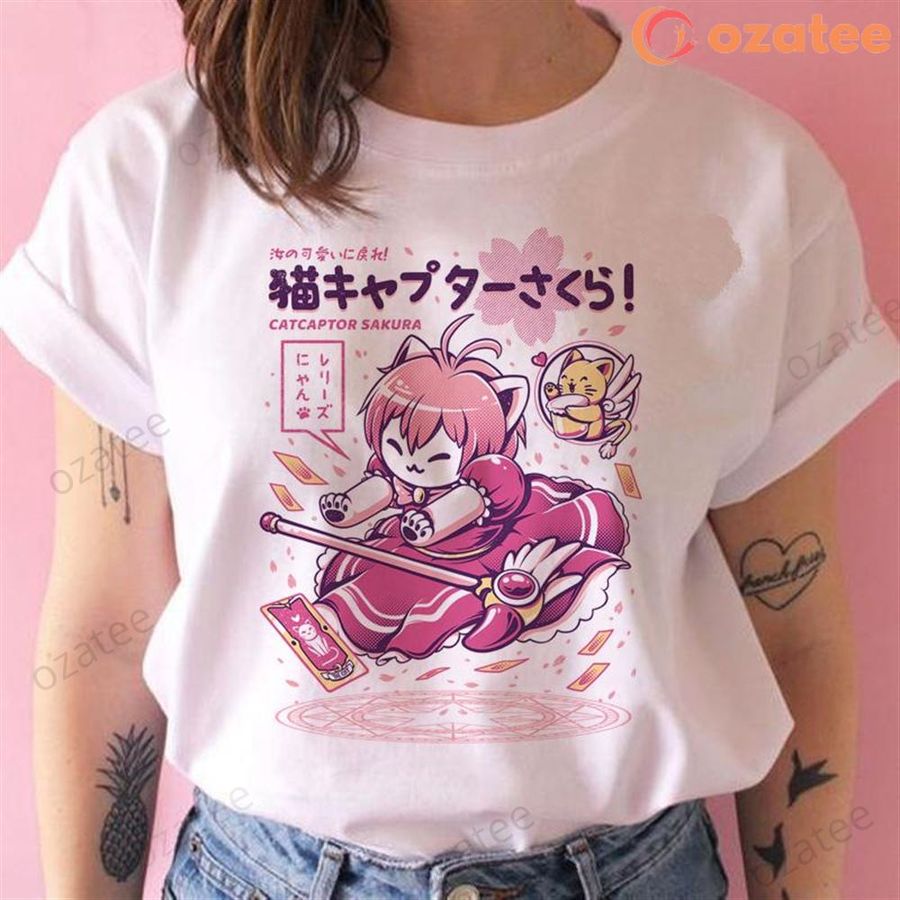 Funny White T-shirt Sailor Moon Harajuku