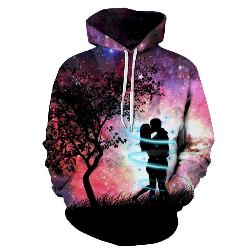 Galaxy Tree Lovers 3D Sweatshirt Hoodie Pullover