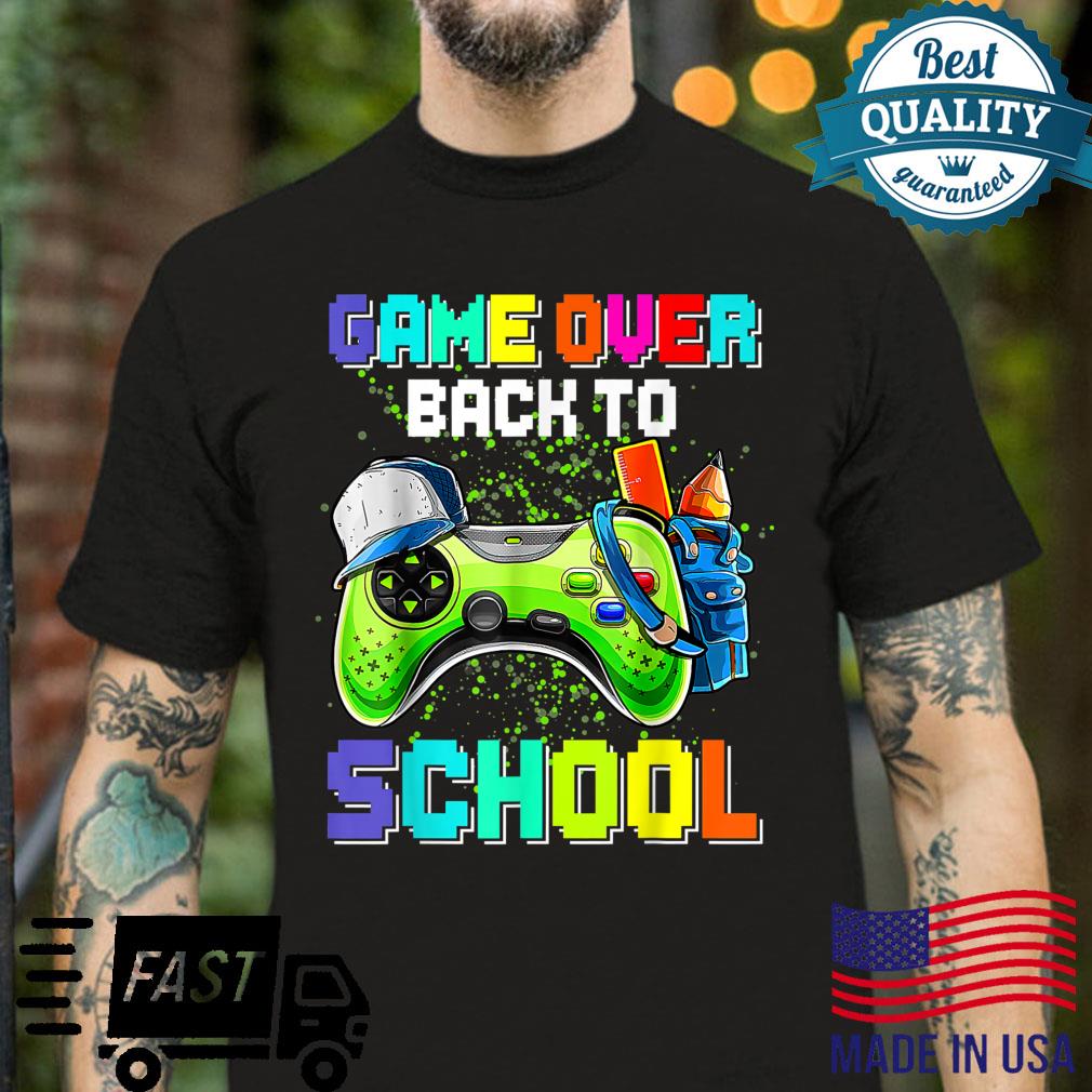 Game Over Back To School Video Game Leveled Up Boys Shirt