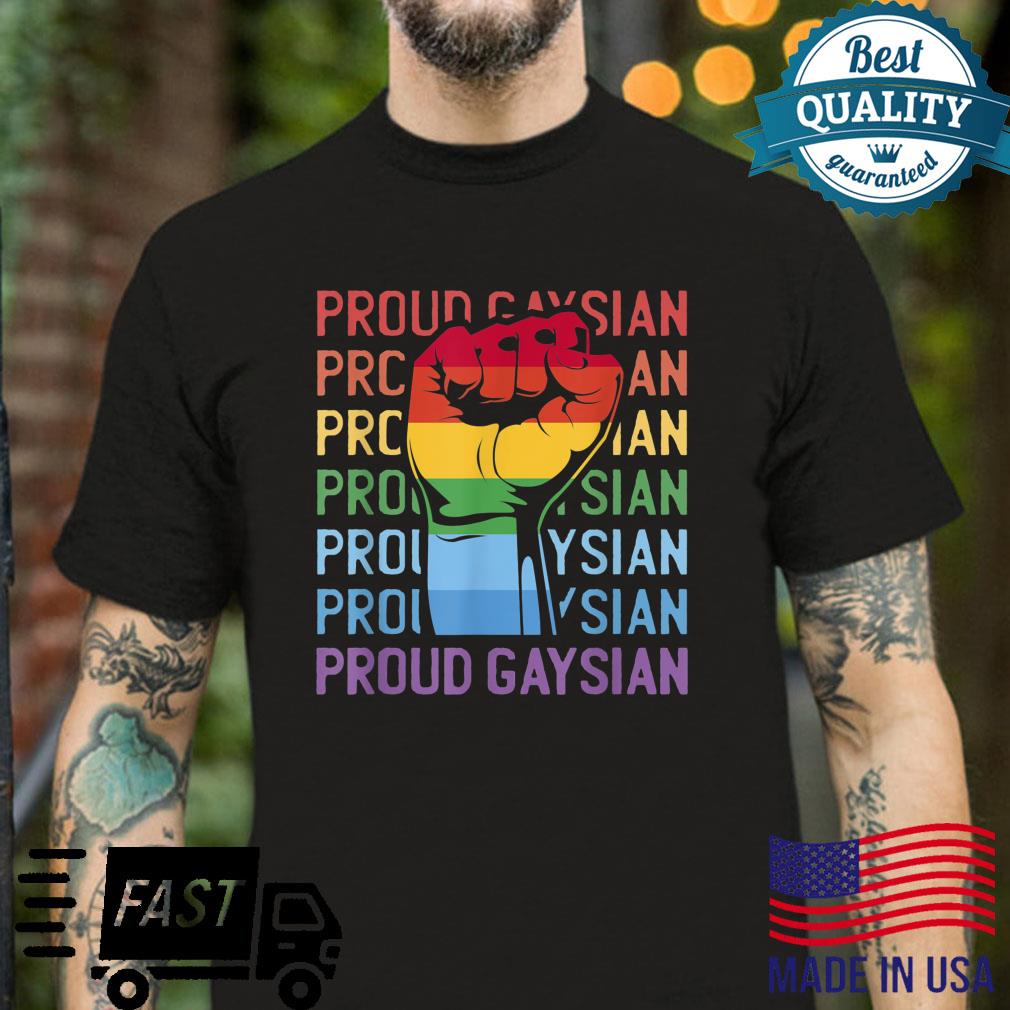 Gay Pride Pretty Gaysian LGBT Rainbow Colors Clouds Shirt