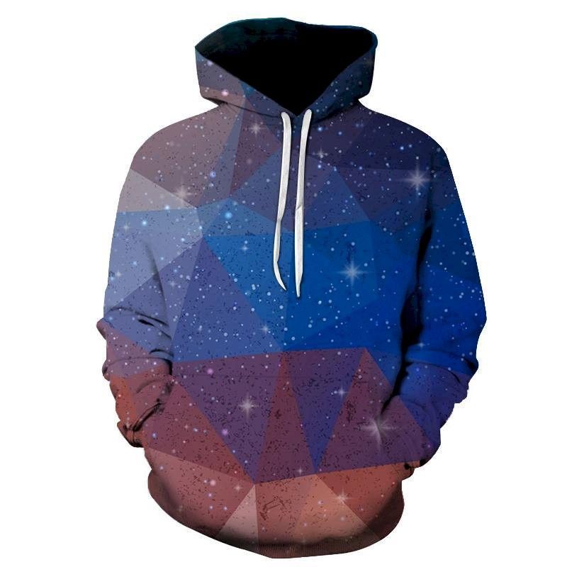 Geometric Galaxy 3D Sweatshirt Hoodie Pullover