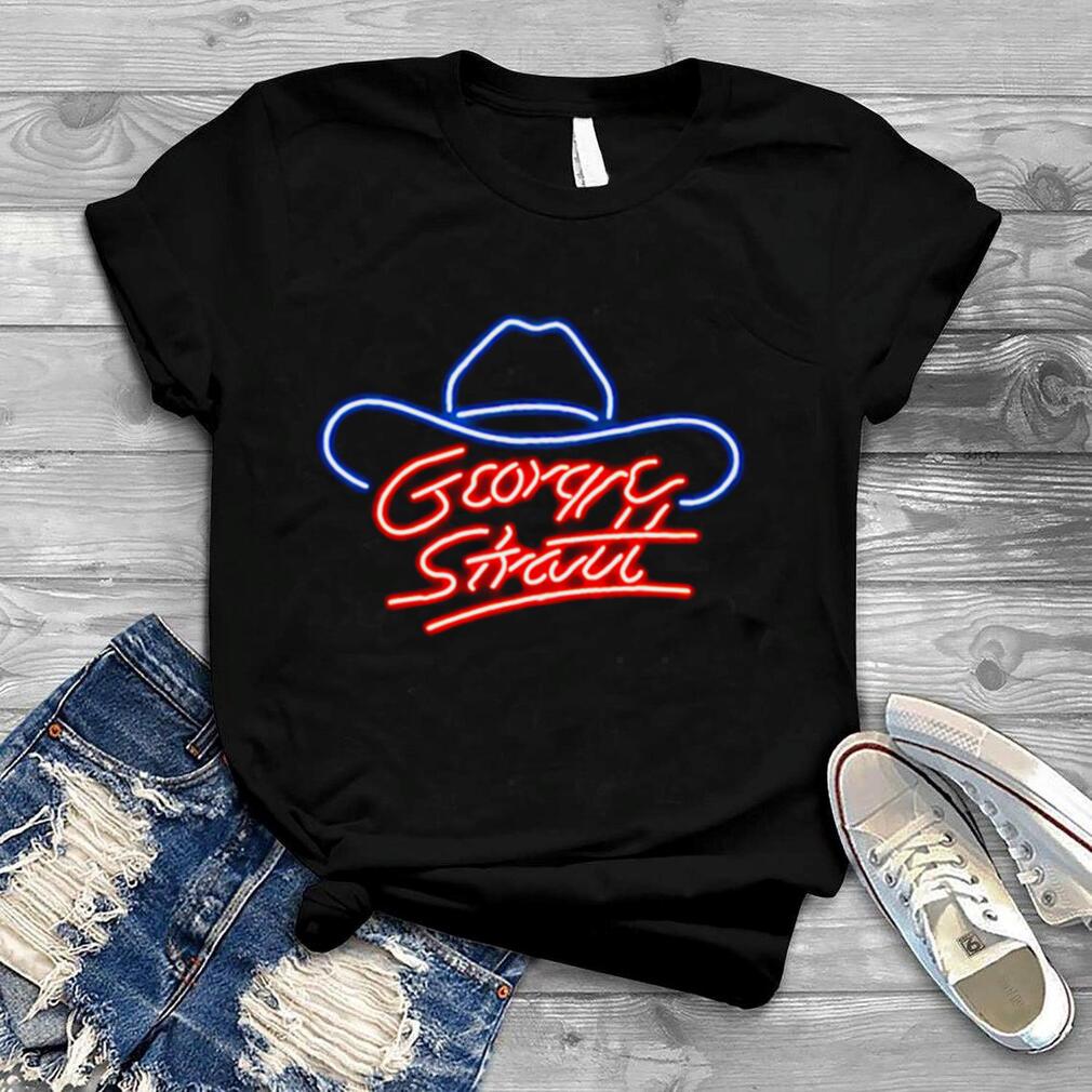 George Strait Black Neon Sign T Shirt