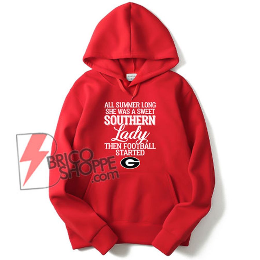 Georgia Bulldogs all summer long she was a sweet Southern lady Hoodie – Funny’s Hoodie