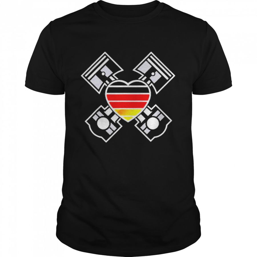 german cars engineering heart shirt