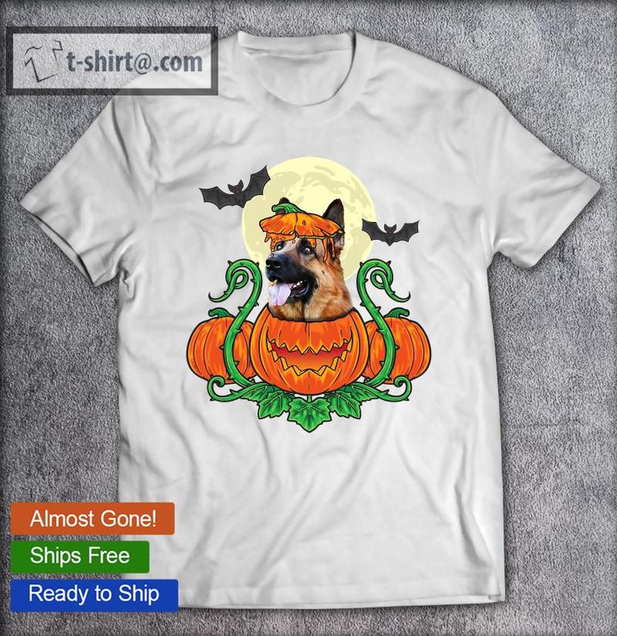 German Shepherd Costume Halloween Pumpkin Halloween Gift T-shirt