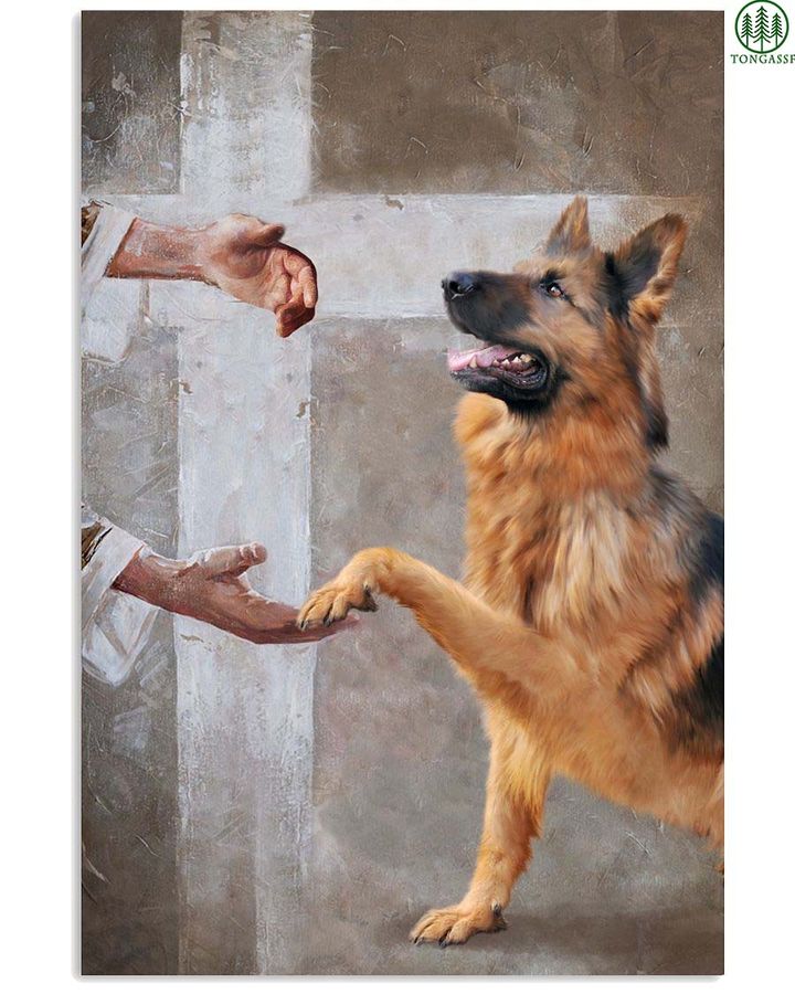 German Shepherd god hand save us for dog lover Poster