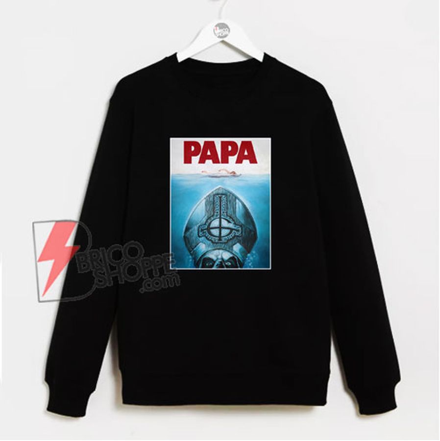 Ghost B.C. Papa Jaws Sweatshirt – Parody Sweatshirt  – Funny Sweatshirt On Sale