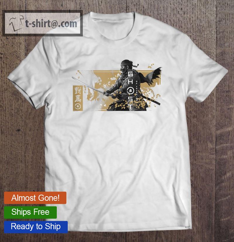 Ghost Of Tsushima Katana With Falling Leaves T-shirt