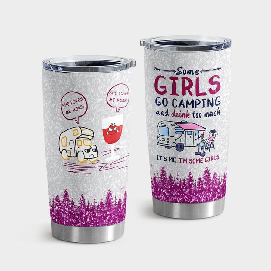 Girl Insulated Cups, Girl Camping Drink Tumbler Tumbler Cup 20oz , Tumbler Cup 30oz, Straight Tumbler 20oz