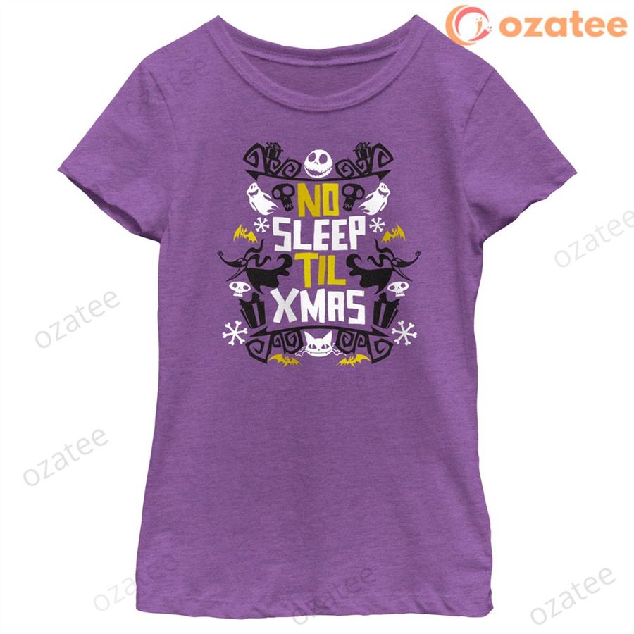 Girl’s The Nightmare Before Christmas No Sleep Til Christmas T-Shirt