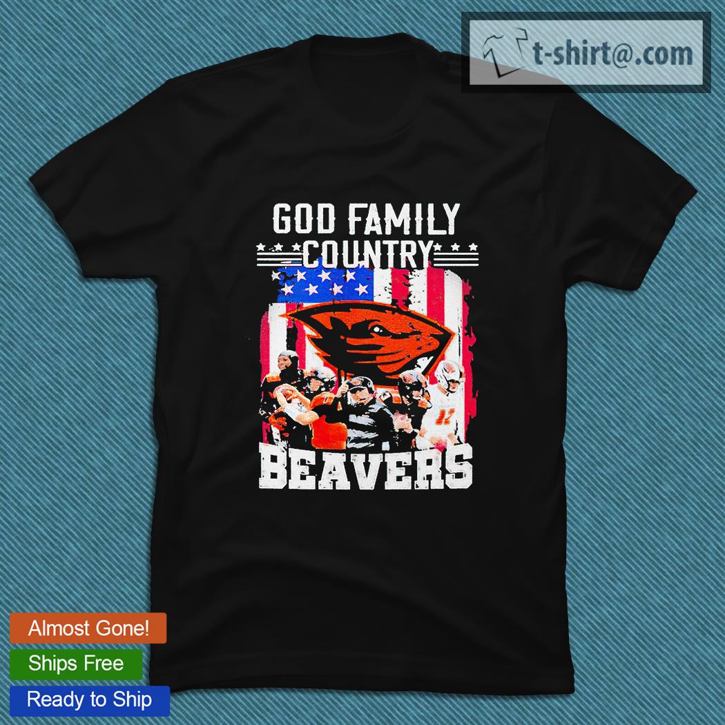 God family country Oregon State Beavers American flag T-shirt