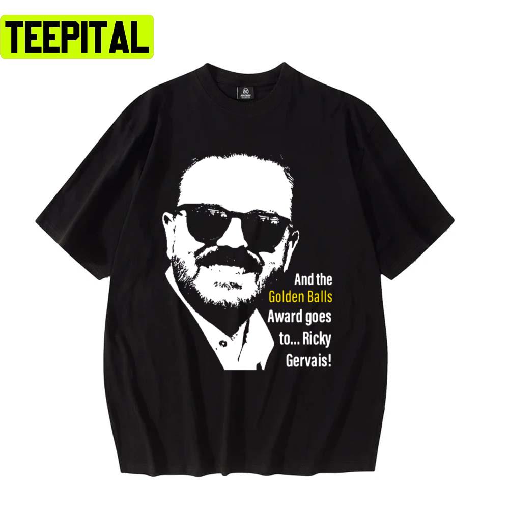 Golden Globes 2020 Golden Balls Ricky Gervais Karl Pilkington Unisex T-Shirt
