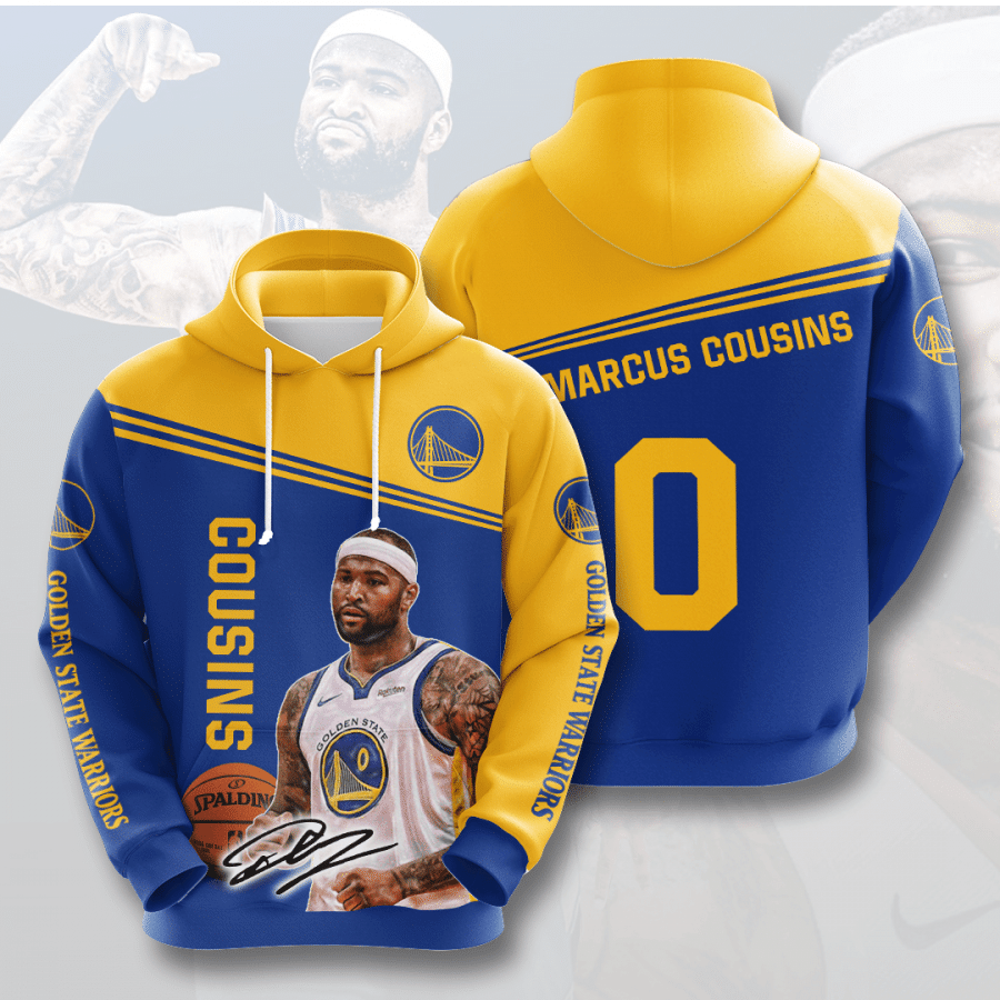 GOLDEN STATE WARRIORS Demarcus Cousins All Over Printed Hoodie