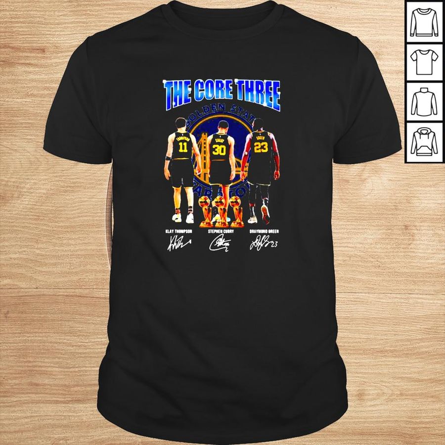 Golden State Warriors the core three signatures shirt