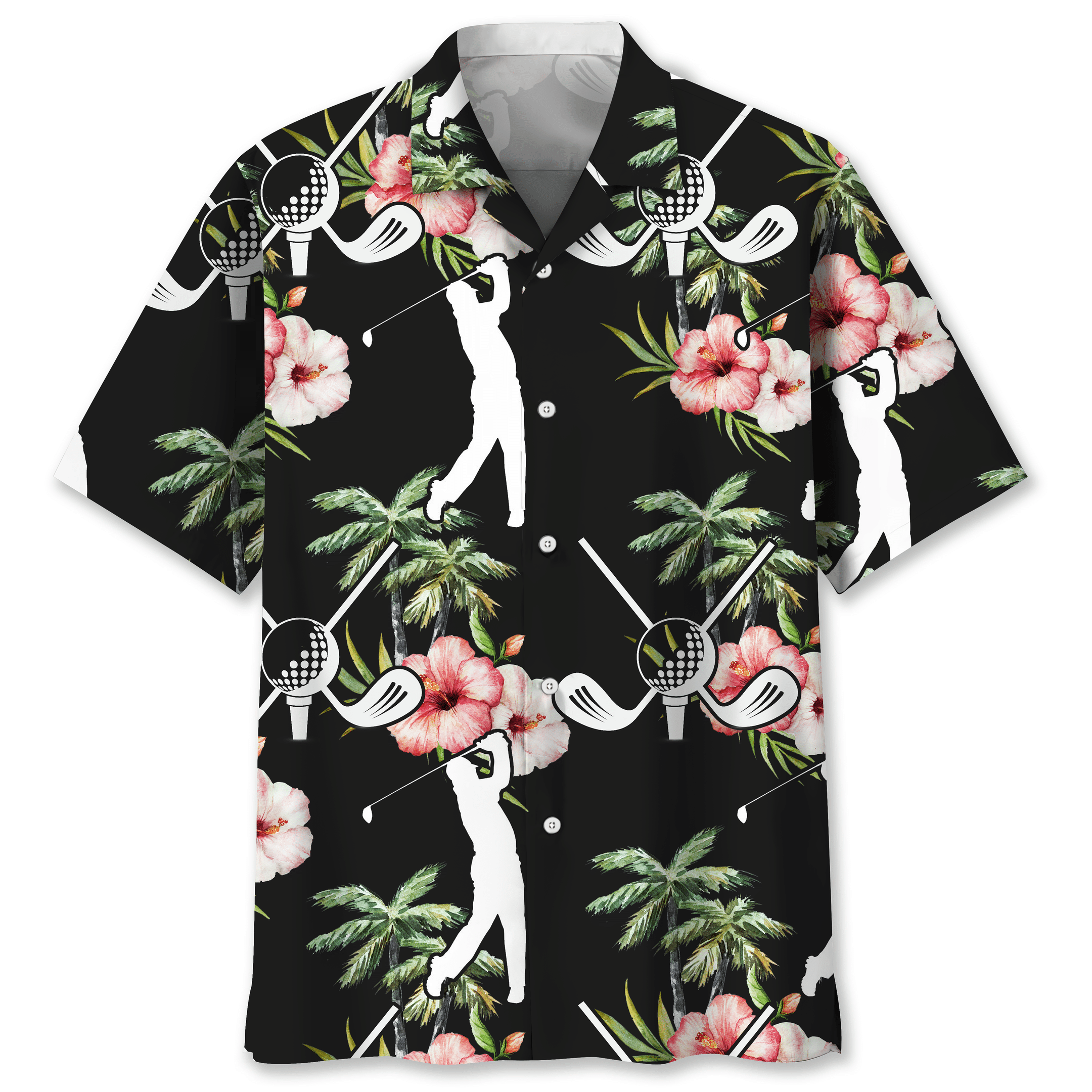 Golf Nature Flower Hawaiian Shirt