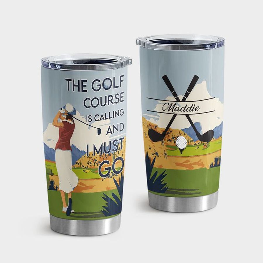 Golfer Water Tumbler, The Golf Course Is Calling Tumbler Tumbler Cup 20oz , Tumbler Cup 30oz, Straight Tumbler 20oz