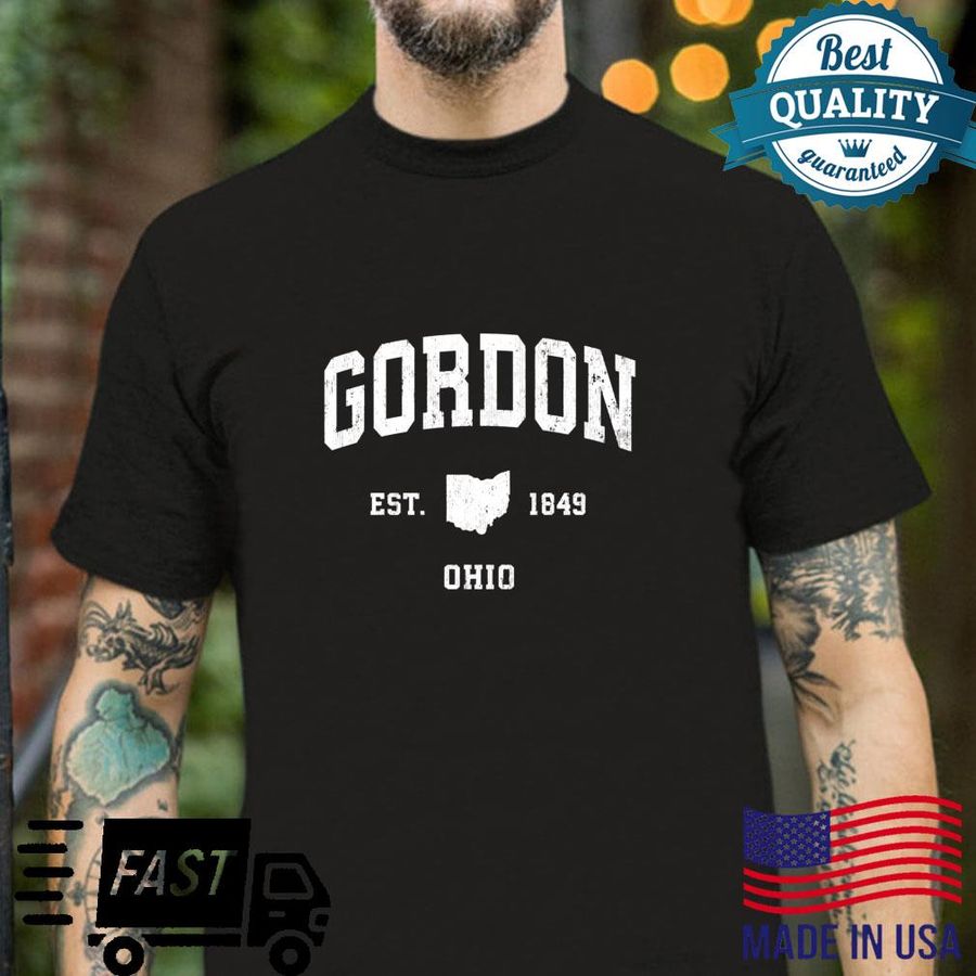 Gordon Ohio OH Vintage Athletic Sports Design Shirt