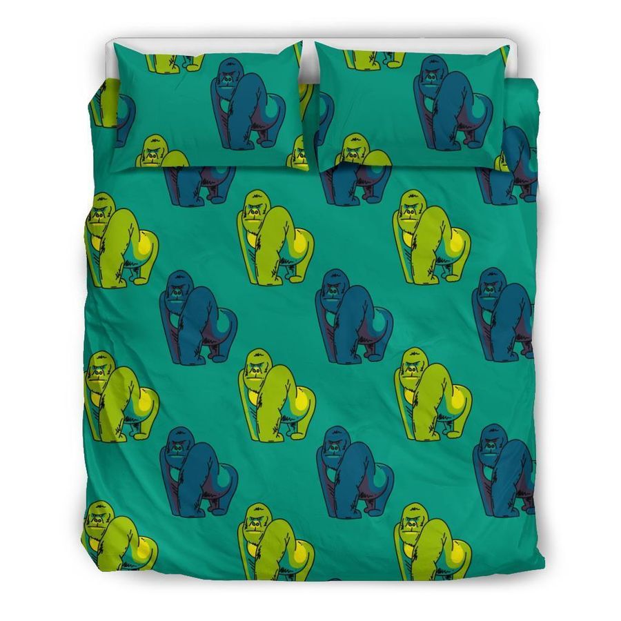 Gorilla Print Pattern Duvet Cover Bedding Set
