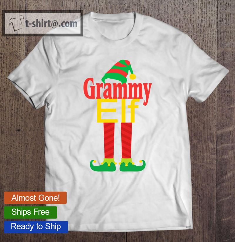 Grammy Elf Matching Christmas Family With Hat & Feet Holiday Gift Classic T-shirt
